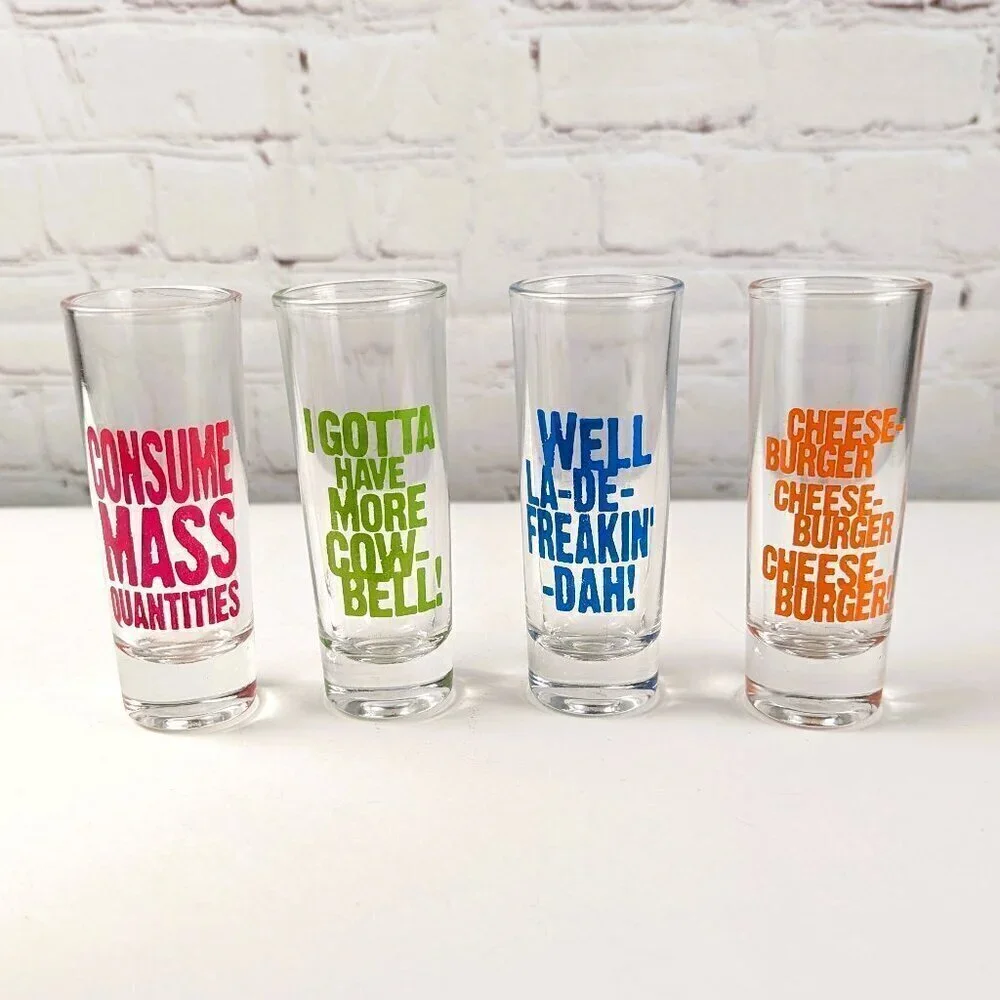 NEW SNL Famous Quotes Tall Shot Glasses